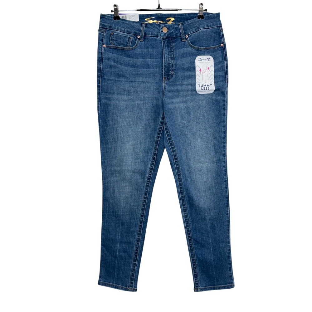 Seven7‎ Seven 7 Jeans Women 16 Actual 35X29 Blue Tummyless Hi Rise Skinny NEW